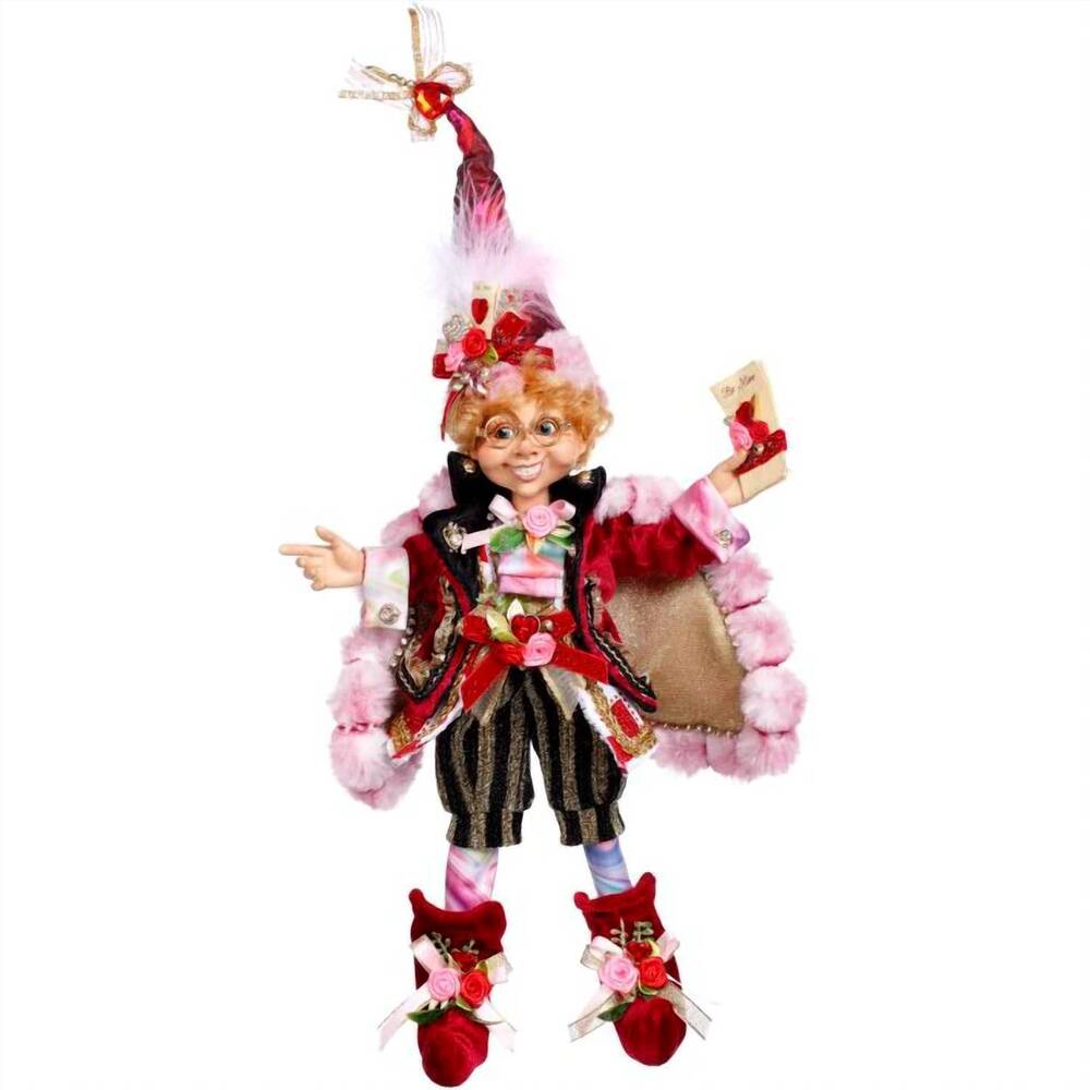 NEW MARK ROBERTS love story elfin small 13.5" in red